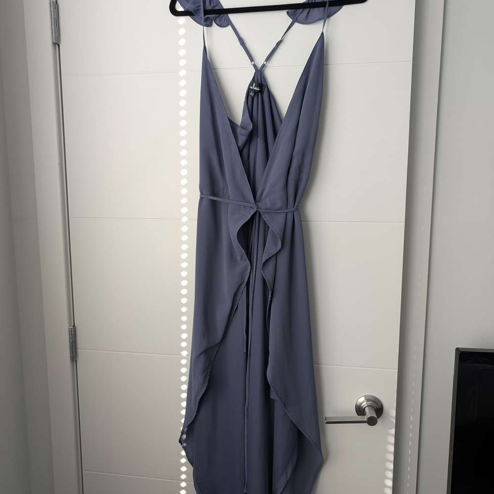 Lulu's Slate Blue Maxi Dress